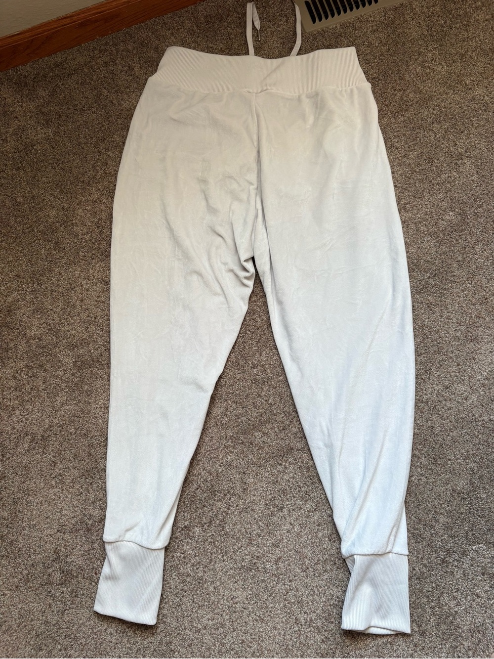 Adidas Women's White Mock Neck Sweatshirt and Sweatpants Set - Picture 4 of 5